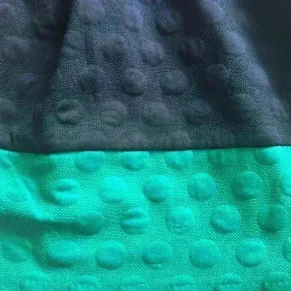 Color-block Navy and Green Dress - Picture 2 of 3